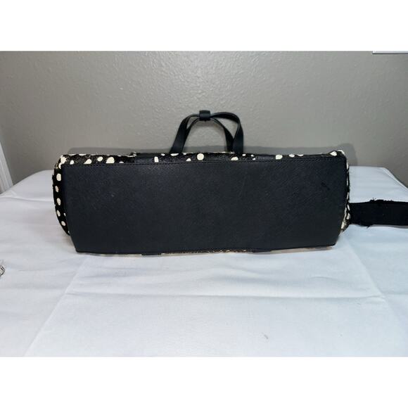 Henri Bendel Jetsetter Backpack Calf Hair Leopard Black Cream PROJECT READ - Picture 13 of 16